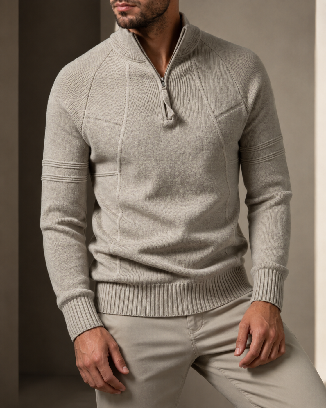 Strickpullover Herren | Mit Reißverschluss & Schmalem Schnitt 15