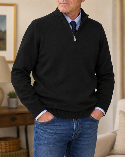 Strickpullover Herren | Mit Viertelreißverschluss & Bequem 7