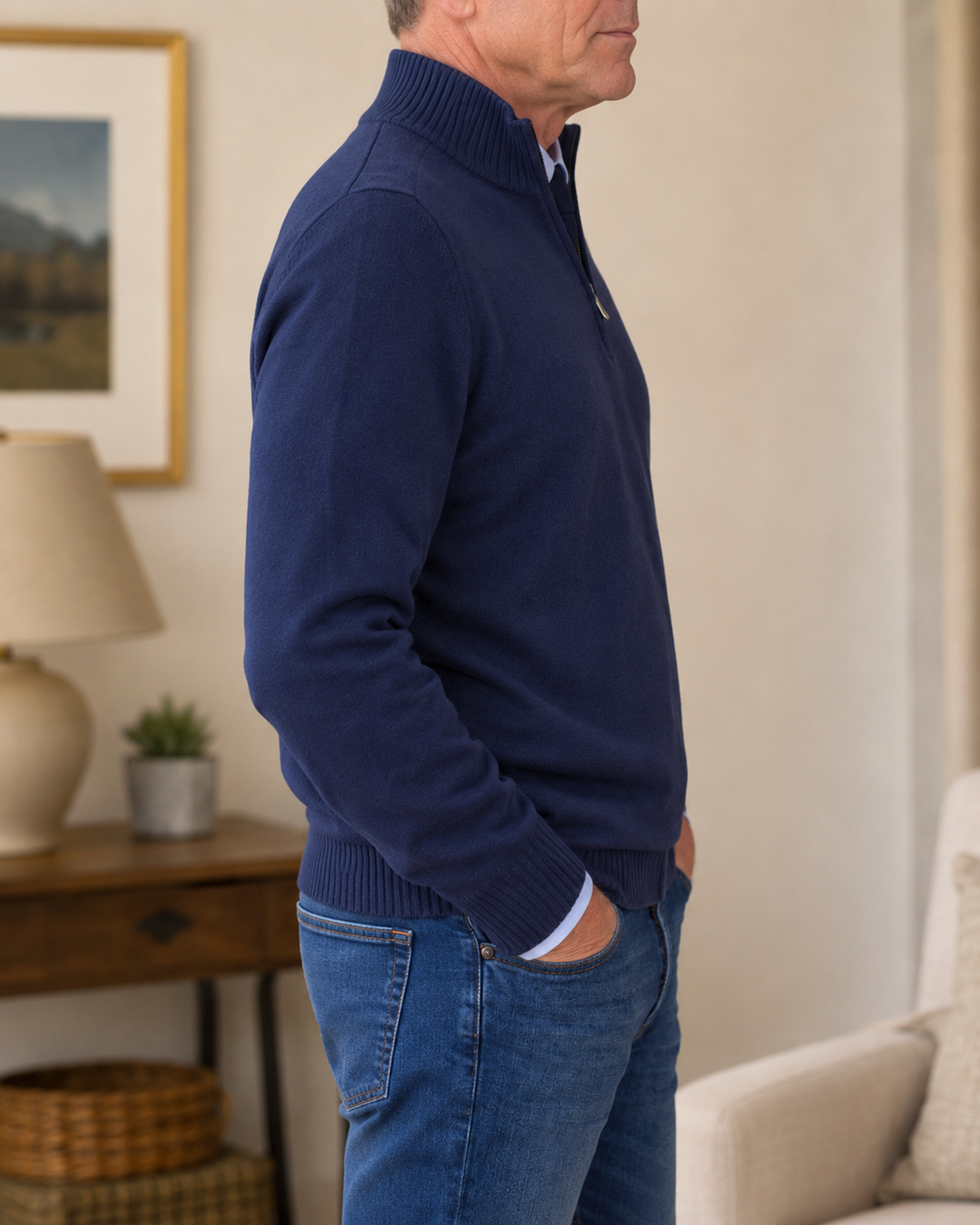 Strickpullover Herren | Mit Viertelreißverschluss & Bequem 10