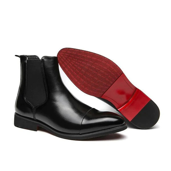 Corvund | Herren Chelsea Boots Schwarz Leder - Black - Image 2
