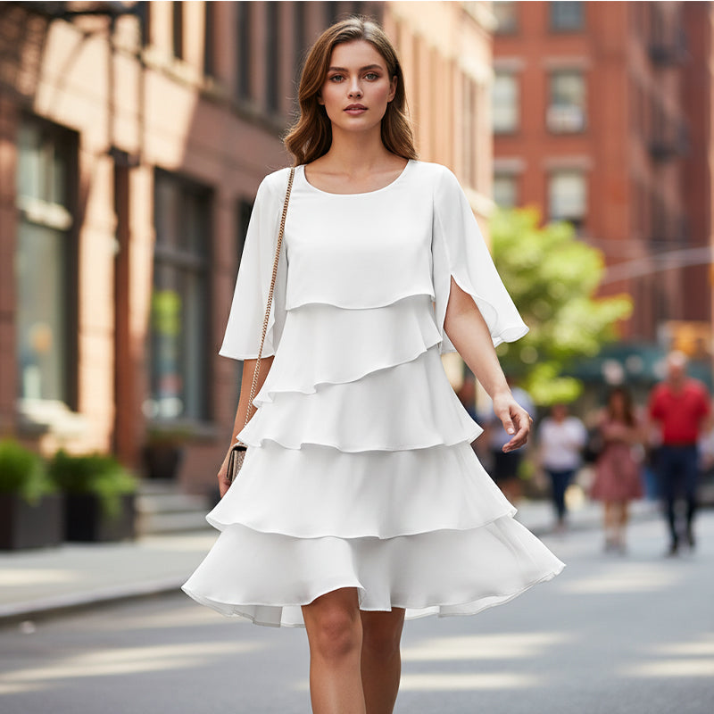 Minikleid Damen | Lagenlook & Fließend Elegant
