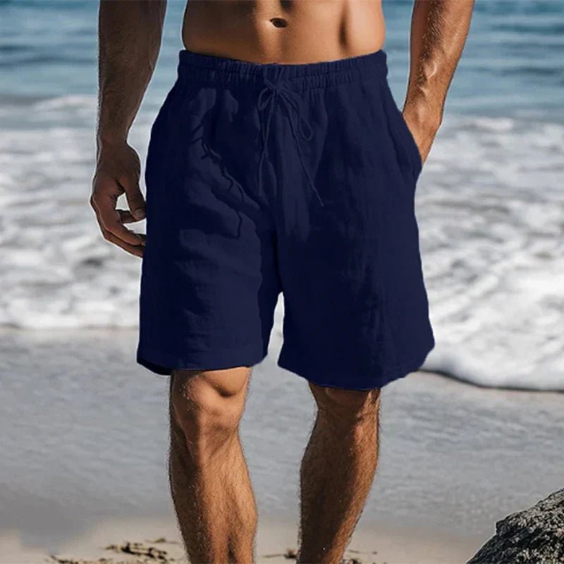 Christian | Herren Leinen Schnelltrocknende Badeshorts Mittelllänge 3