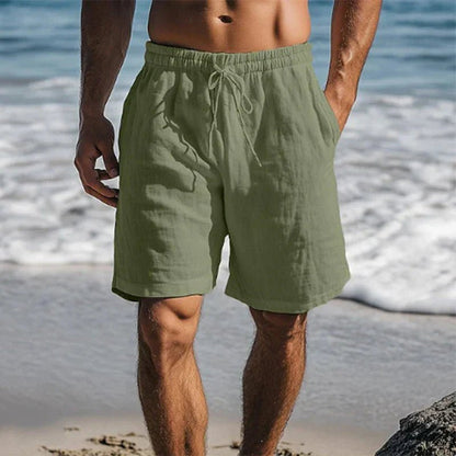 Christian | Herren Leinen Schnelltrocknende Badeshorts Mittelllänge 4