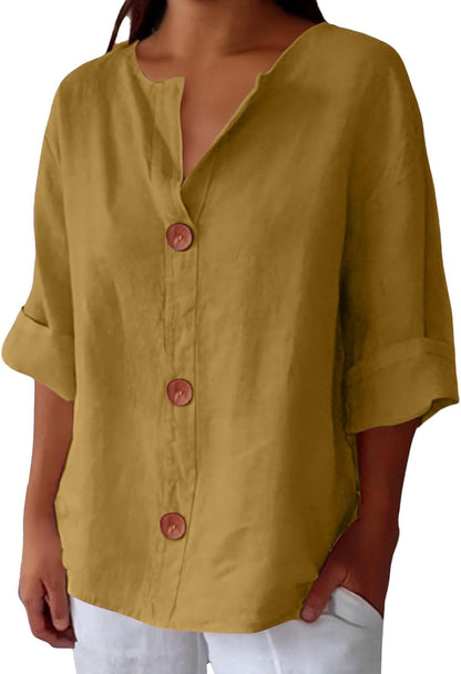 Bluse Damen | Lässig & Leicht mit V-Ausschnitt