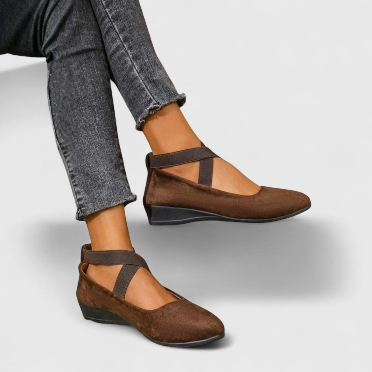 Claudia | Damen Orthopädische Kreuzriemen Ballerinas 2