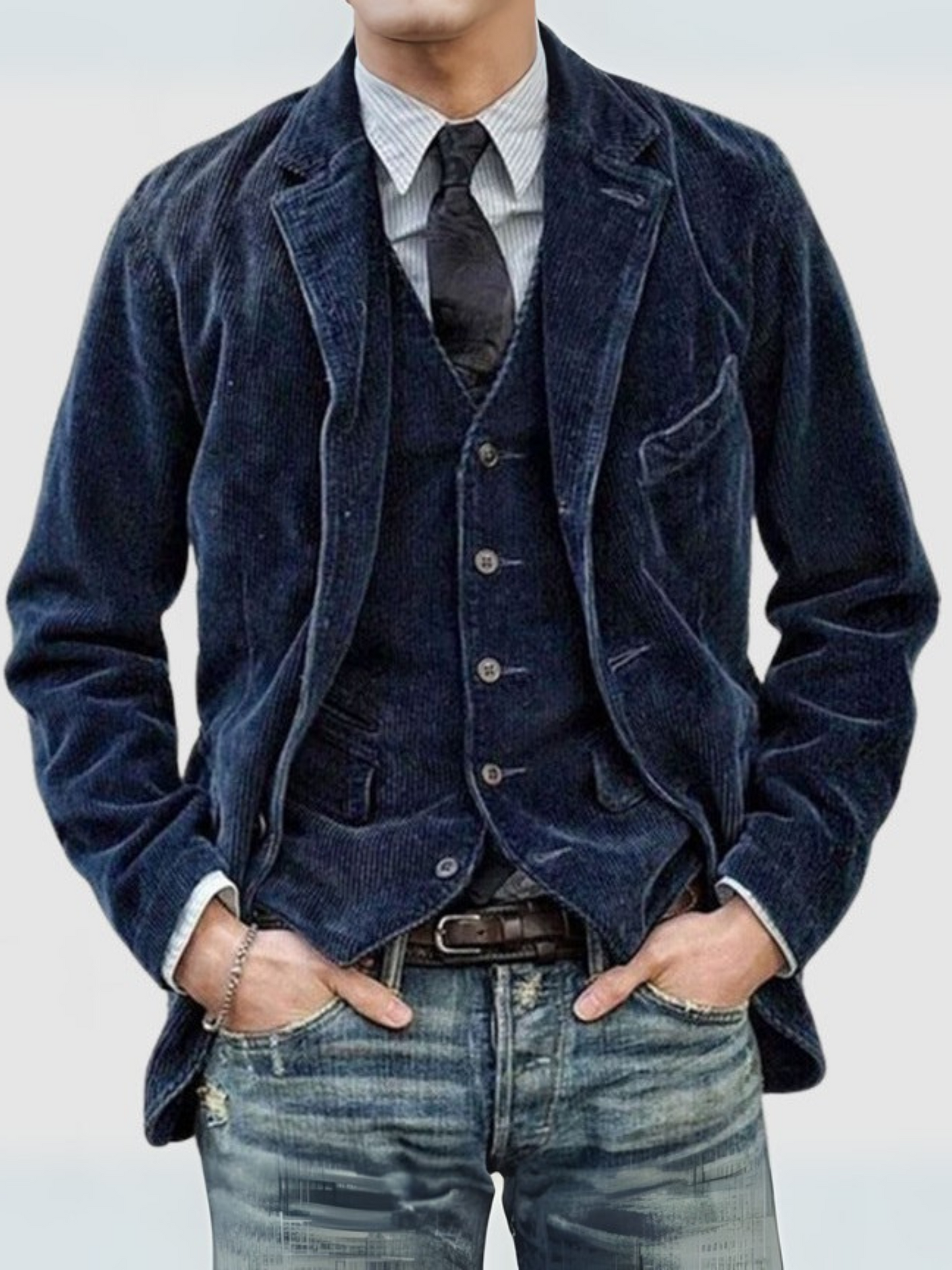 Cord-Blazer für Herren Set | Bequeme Passform