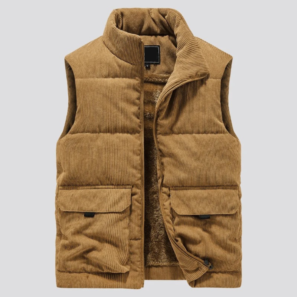 Cord-Winterweste für Herren | Slim Fit