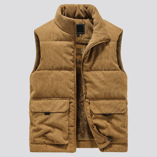 Cord-Winterweste für Herren | Slim Fit