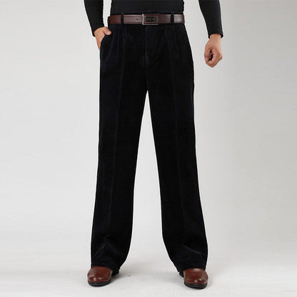 Cordhose für Herren | Weites Bein mit Bundfalten