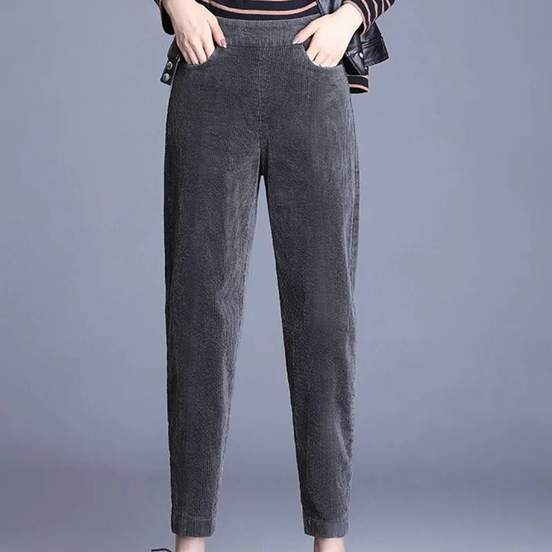 Cordhose für Damen | Elastischer Bund