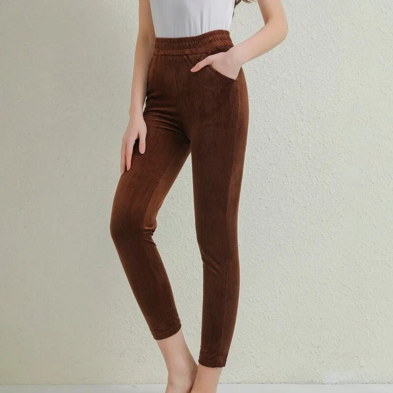 Cordhose für Damen | Elastischer Bund
