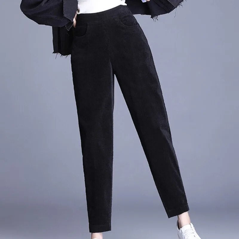 Cordhose für Damen | Elastischer Bund