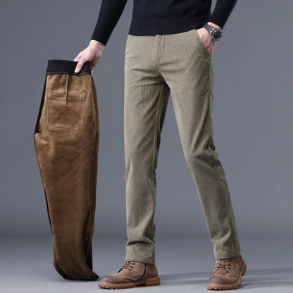 Cordhose für Herren, Fleece-Futter | Winter