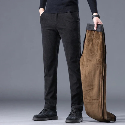 Cordhose für Herren, Fleece-Futter | Winter