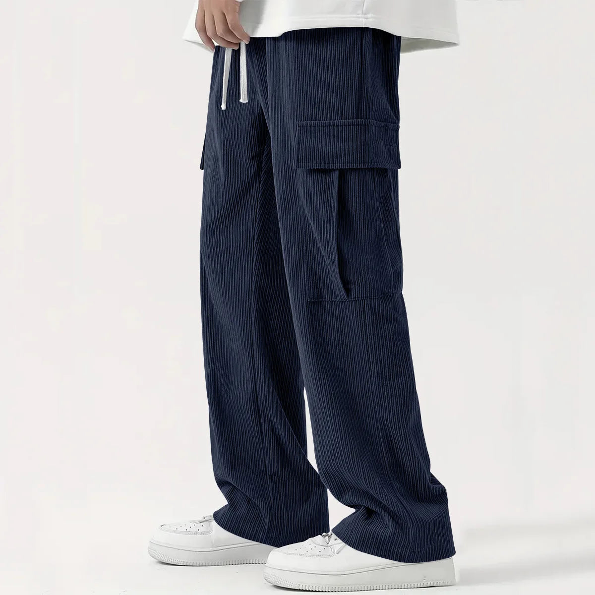 Cordhose für Herren | Lockere Passform, flexible Taille | Volle Länge