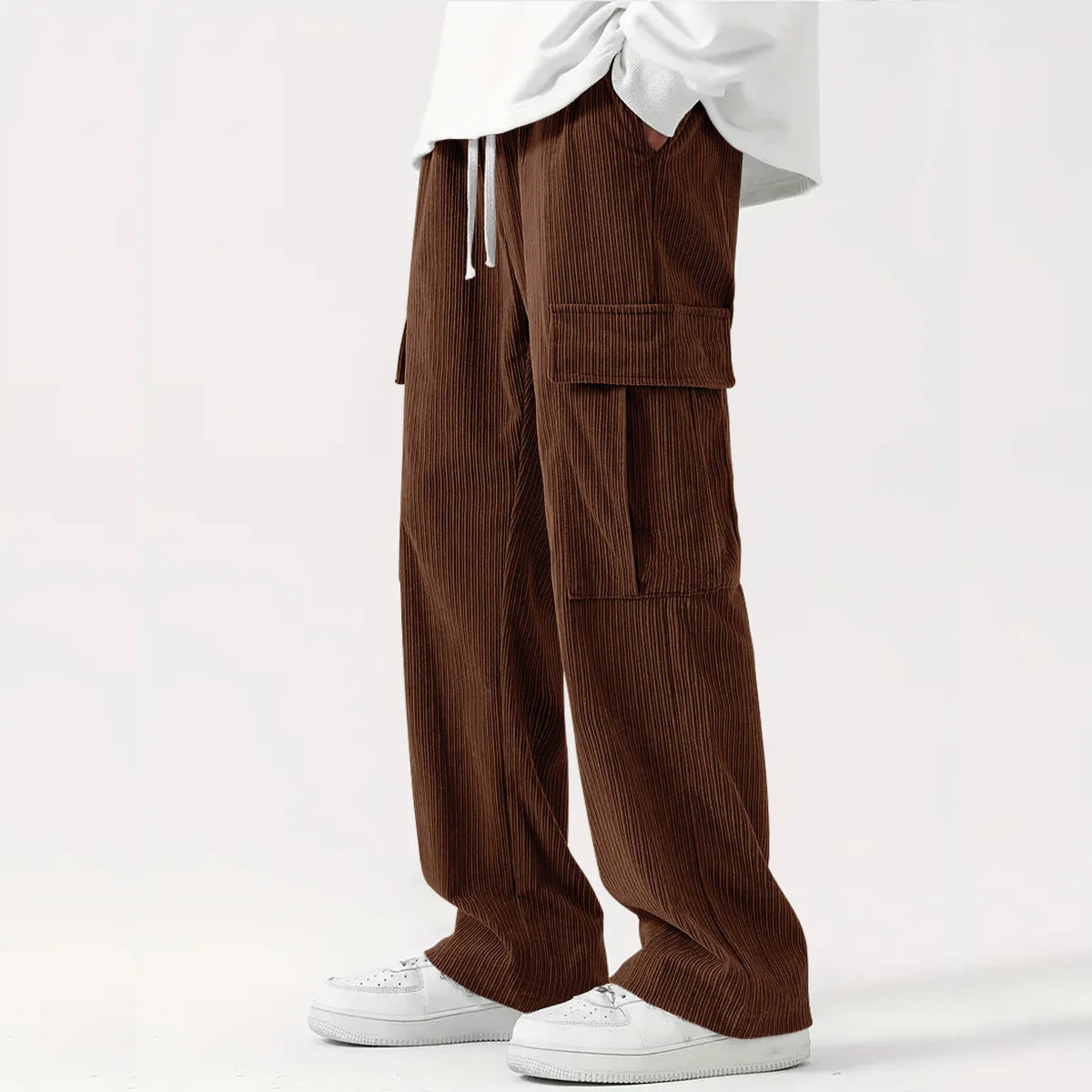 Cordhose für Herren | Lockere Passform, flexible Taille | Volle Länge