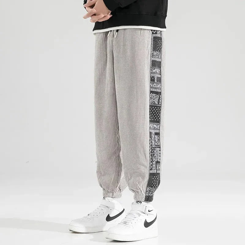 Cordhose für Herren, gemusterte Streifen | Jogger-Stil