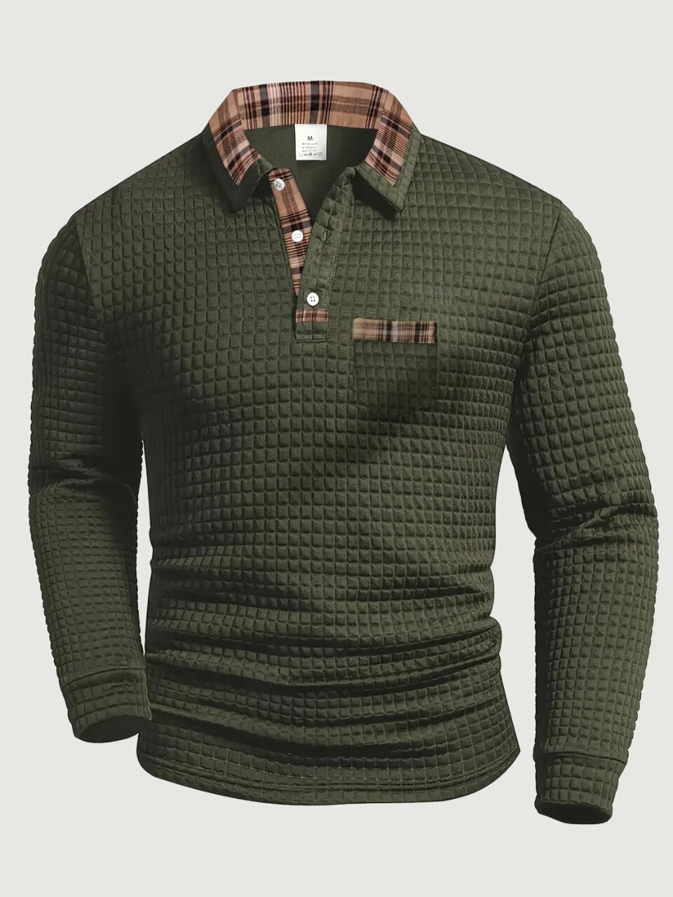 Crispin | Herren Langarm Poloshirt mit Karokragen 0