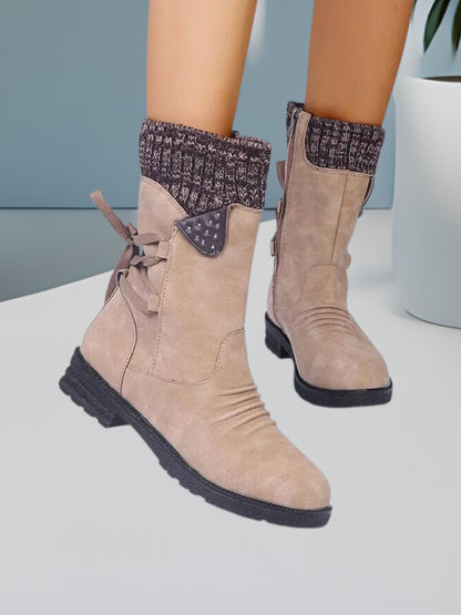 Cristina | Wasserdichte, rutschfeste Stiefel für Damen mit Schnürung und Reißverschluss