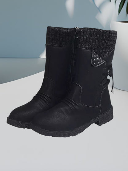 Cristina | Wasserdichte, rutschfeste Stiefel für Damen mit Schnürung und Reißverschluss