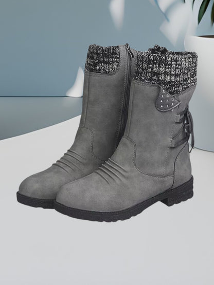 Cristina | Wasserdichte, rutschfeste Stiefel für Damen mit Schnürung und Reißverschluss