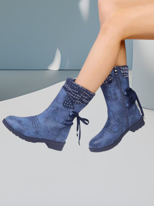 Cristina | Wasserdichte, rutschfeste Stiefel für Damen mit Schnürung und Reißverschluss