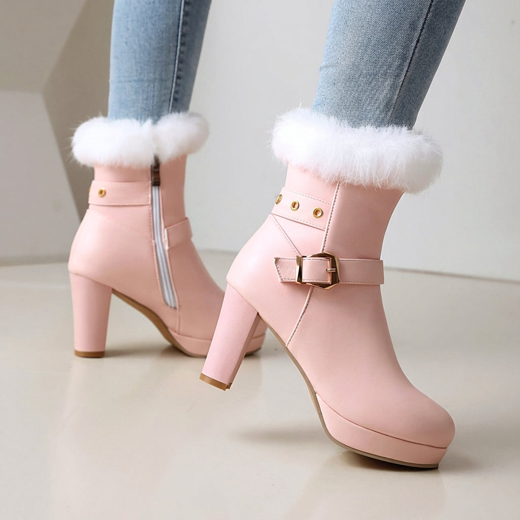 Ankle Boots Damen | Weicher Kunstfell-Besatz & Elegantes Design 4