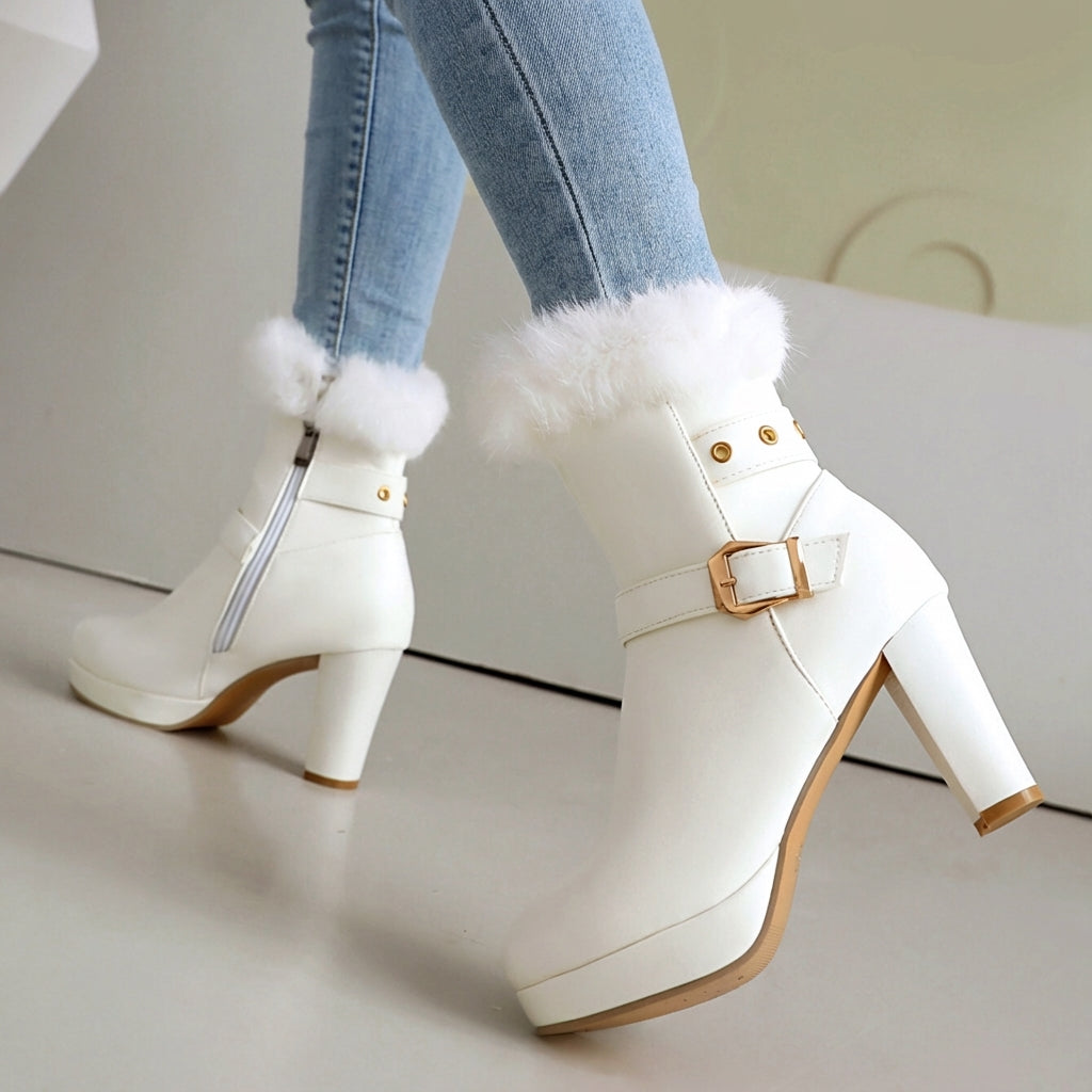 Ankle Boots Damen | Weicher Kunstfell-Besatz & Elegantes Design 6