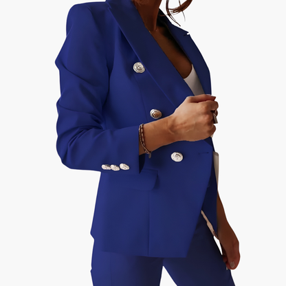 Damen Blazer Anzug Set Hosenanzug Tailliert Business 11