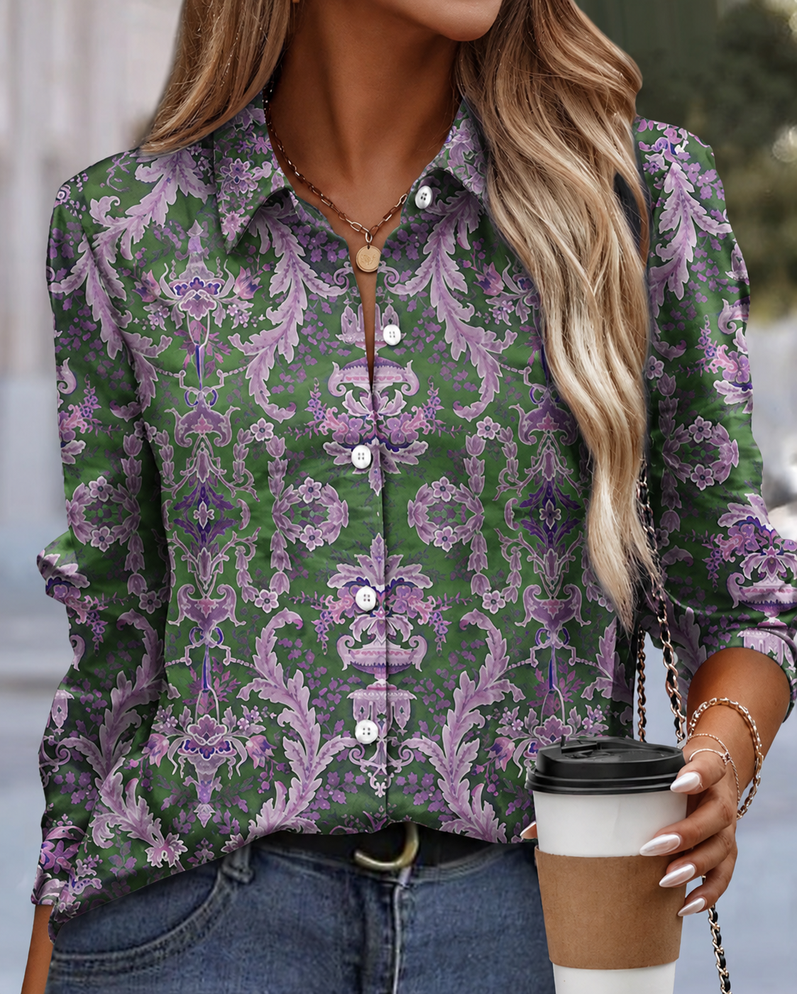 Bluse Damen | Gemustert & Elegant 4