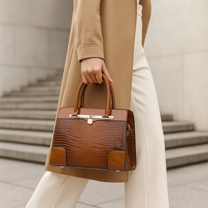 Handtasche Damen | Krokoprägung & Strukturiertes Design 5