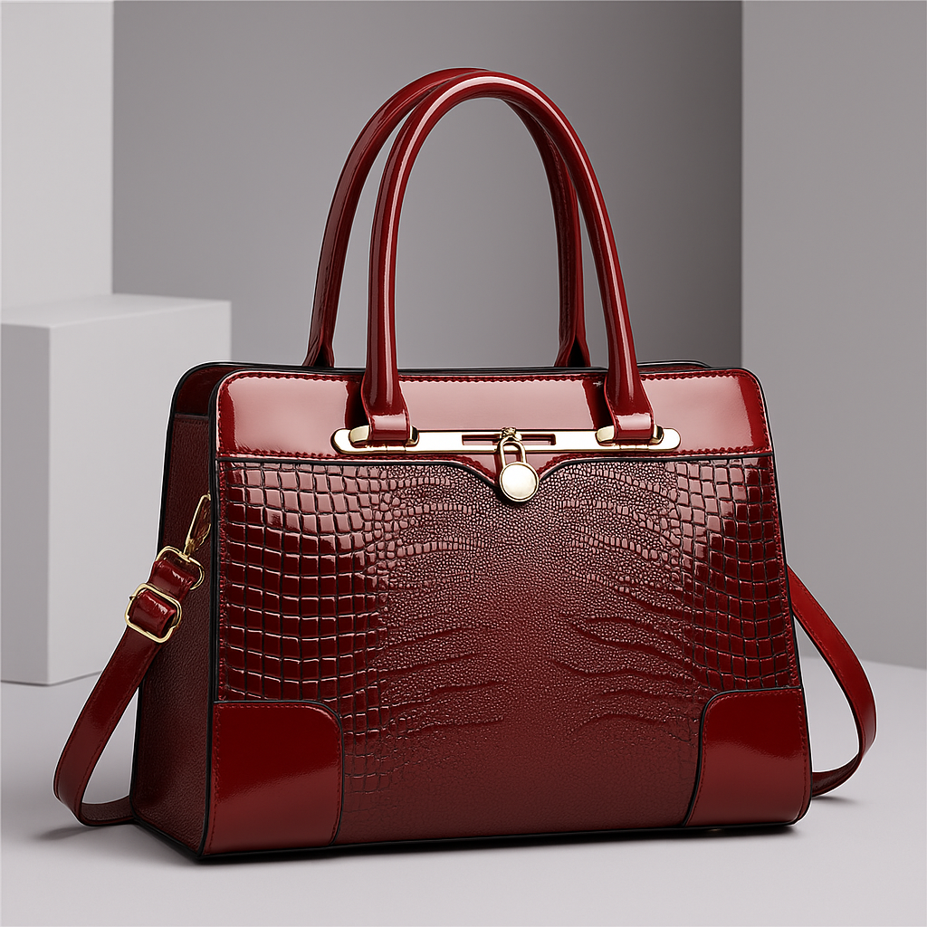 Handtasche Damen | Krokoprägung & Strukturiertes Design 6