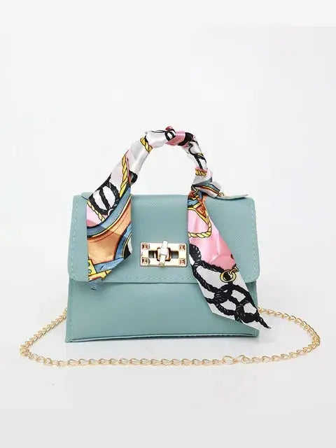 Handtasche Damen | mit Schal-Detail & Kettenriemen 2