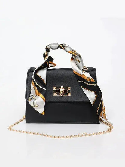 Handtasche Damen | mit Schal-Detail & Kettenriemen 1
