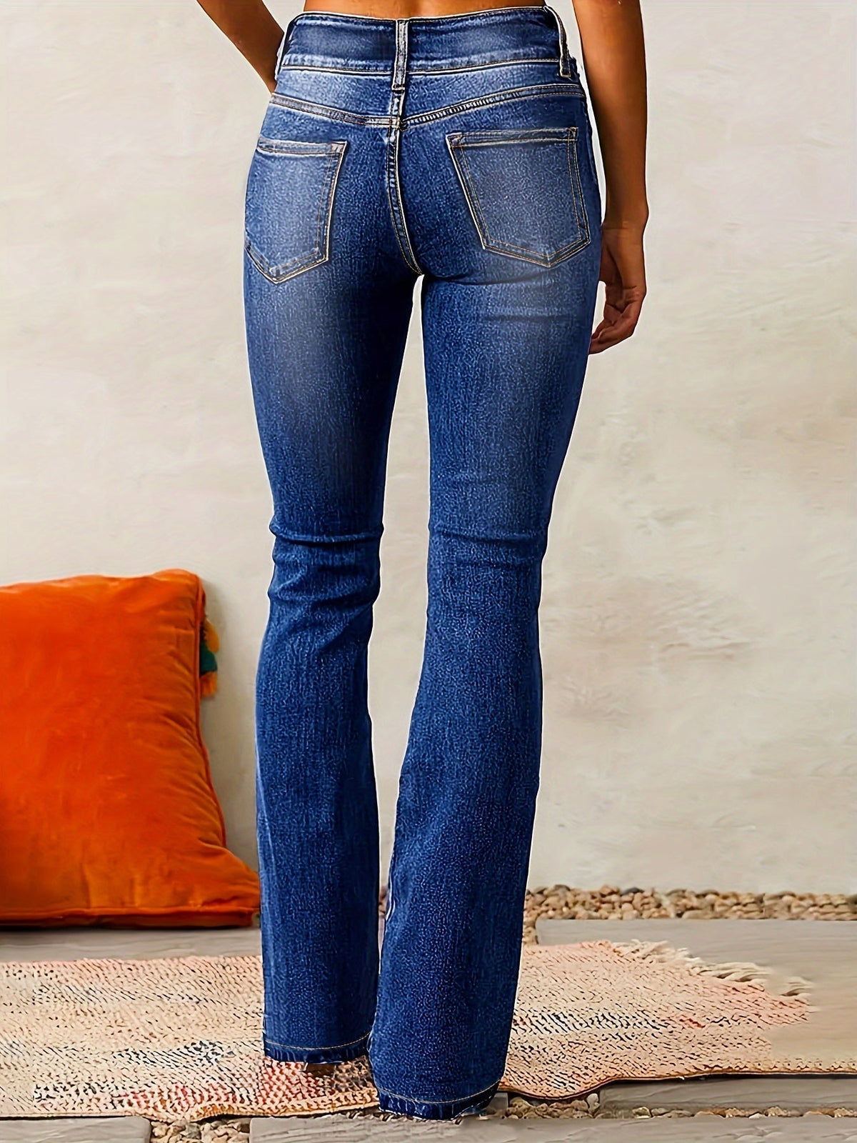 Schlagjeans Damen | Hoch Tailliert & Doppelknopf 5