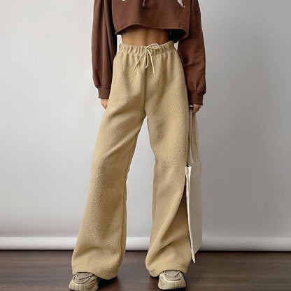 WW | Wide-Leg Fleece Pants for Women – Comfortable Relaxed Fit