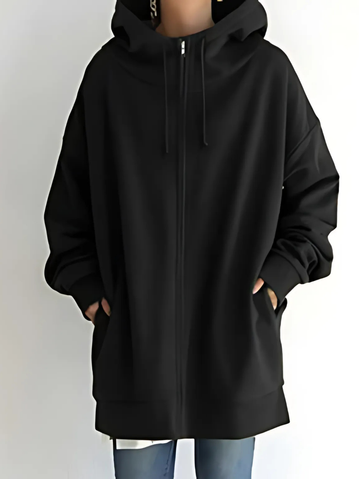 Damen-Kapuzenpullover mit Reißverschluss | mit Taschen