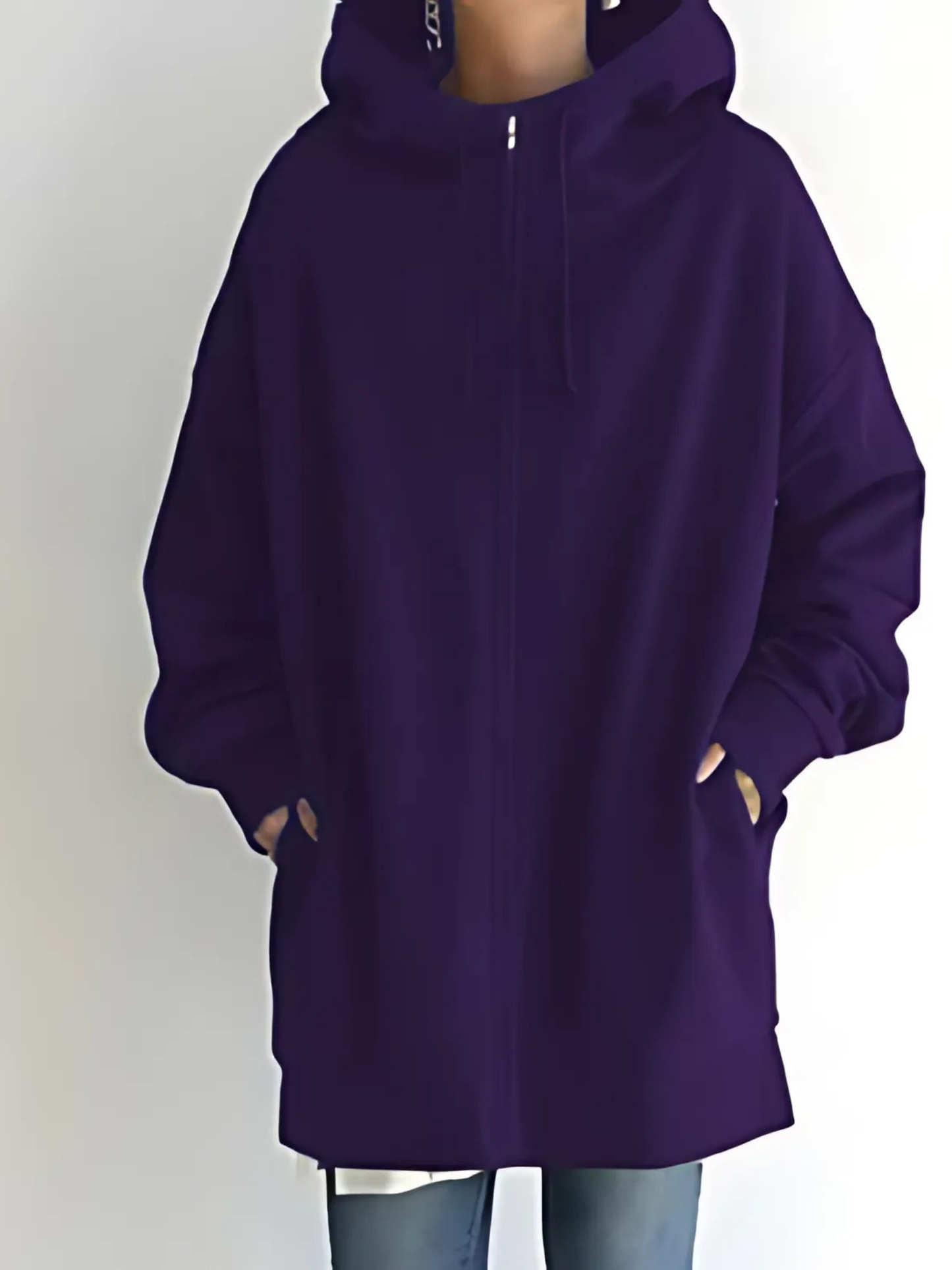 Damen-Kapuzenpullover mit Reißverschluss | mit Taschen