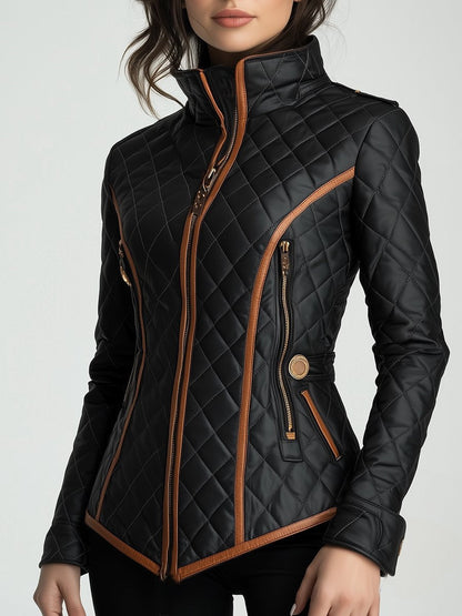 Damen-Steppjacke mit Rautenmuster | Winter