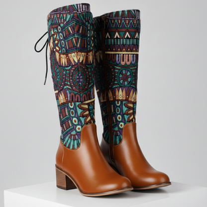 Stiefel Damen | Böhmisches Muster & Blockabsatz 4