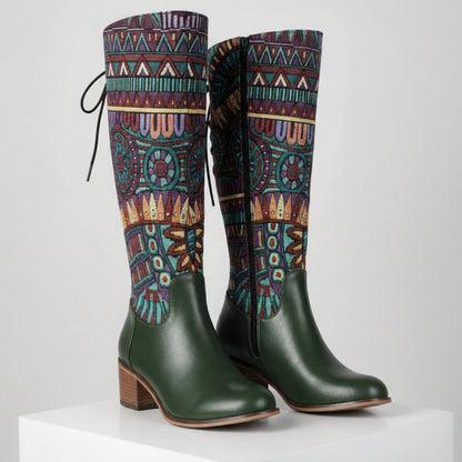 Stiefel Damen | Böhmisches Muster & Blockabsatz 8
