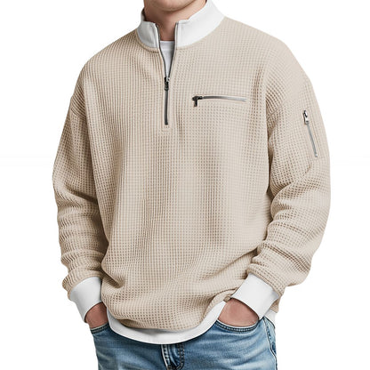 Sweatshirt Damen | Waffelstrick & Viertelreißverschluss 5