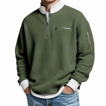 Sweatshirt Damen | Waffelstrick & Viertelreißverschluss 7