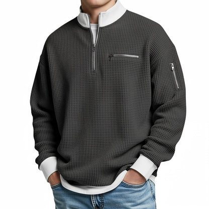 Sweatshirt Damen | Waffelstrick & Viertelreißverschluss 9