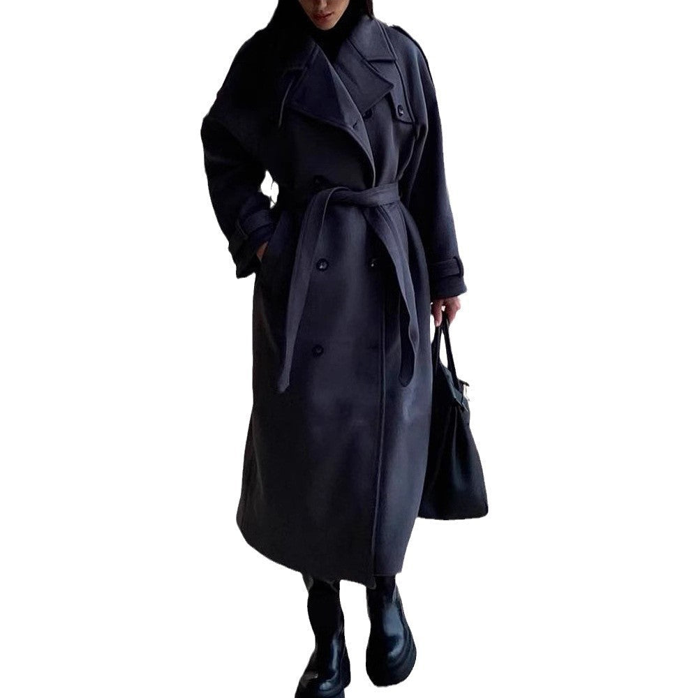 Fjelwynn | Damen Wollmantel Oversize Langer Wintermantel - Image 5