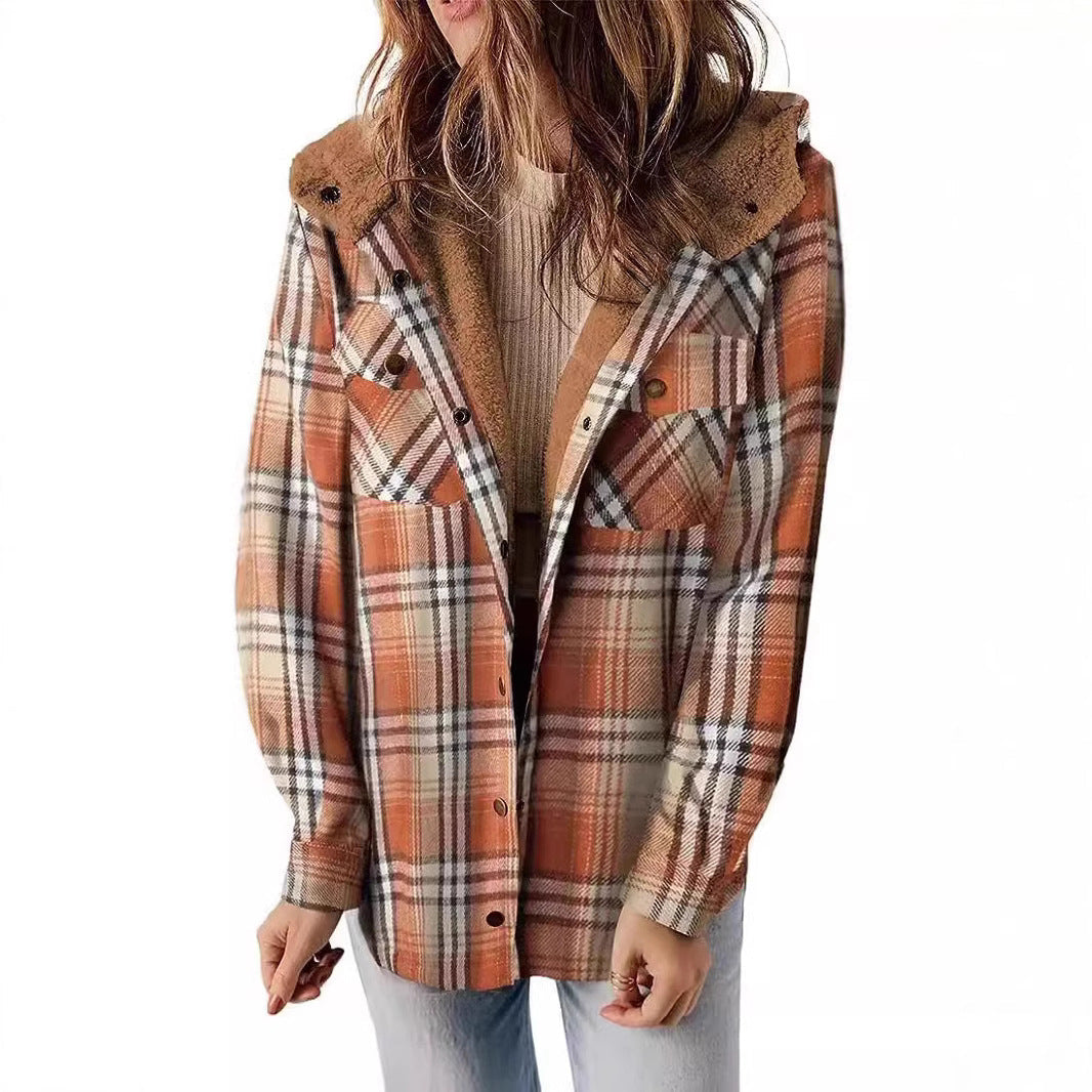 Damen Flanelljacke mit Fleecefutter 1