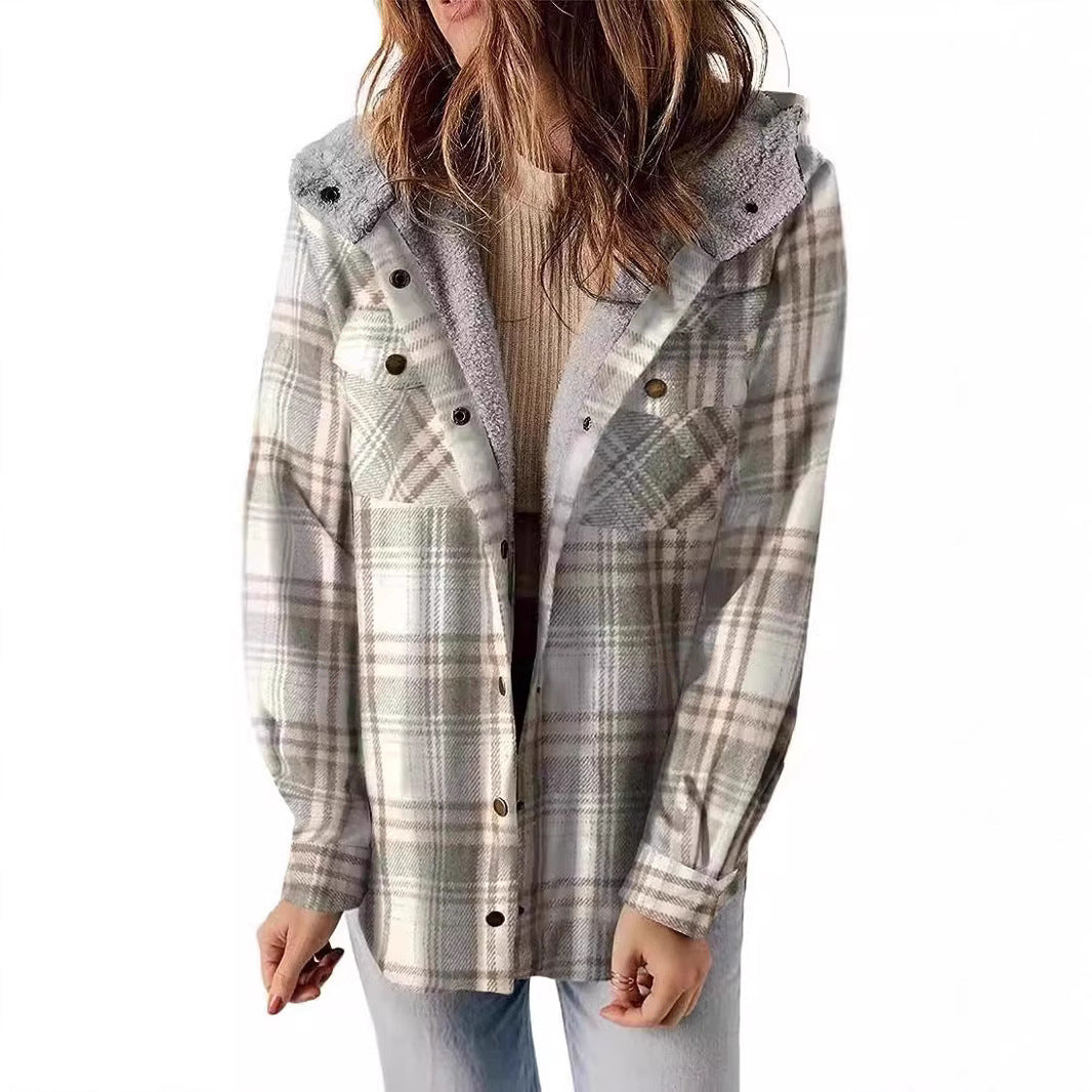 Damen Flanelljacke mit Fleecefutter 3