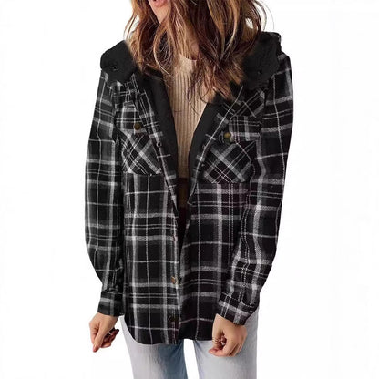 Damen Flanelljacke mit Fleecefutter 4
