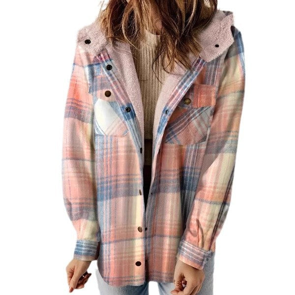 Damen Flanelljacke mit Fleecefutter 5