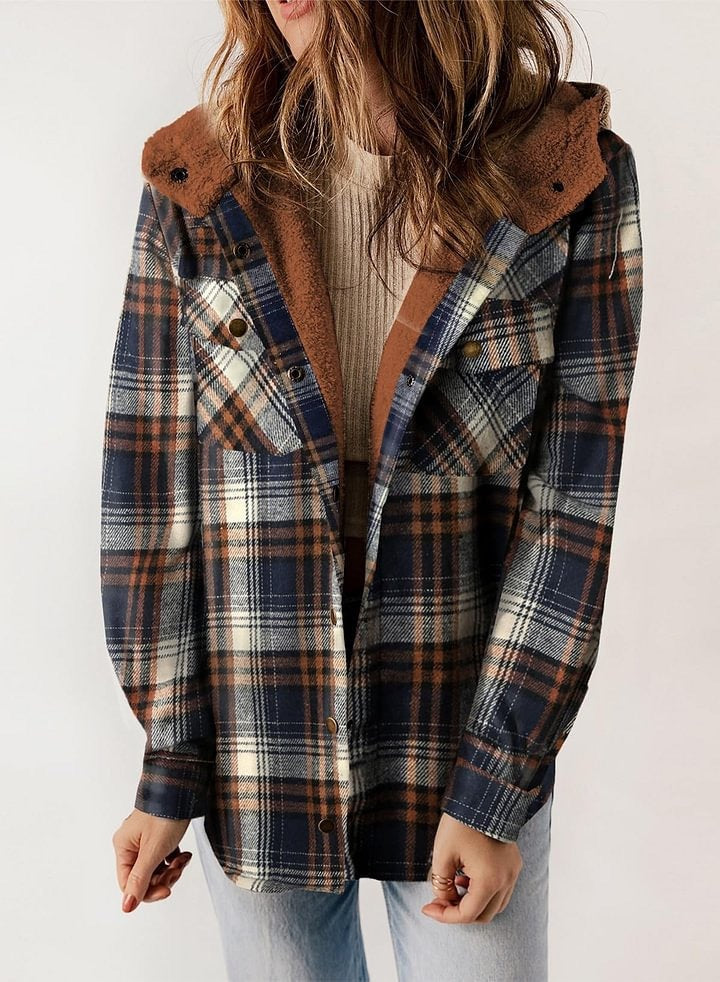 Damen Flanelljacke mit Fleecefutter 6